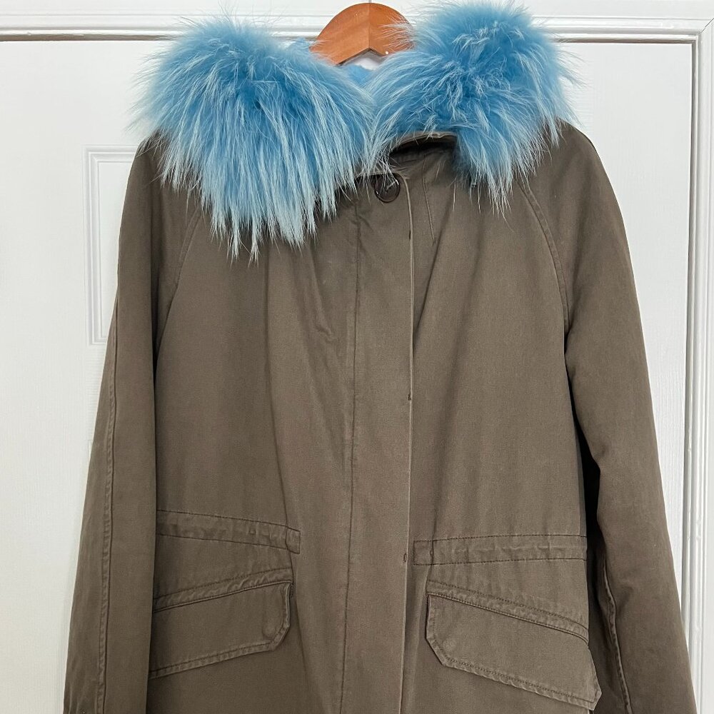 Yves Salmon Army Parka Oversized Small or Medium